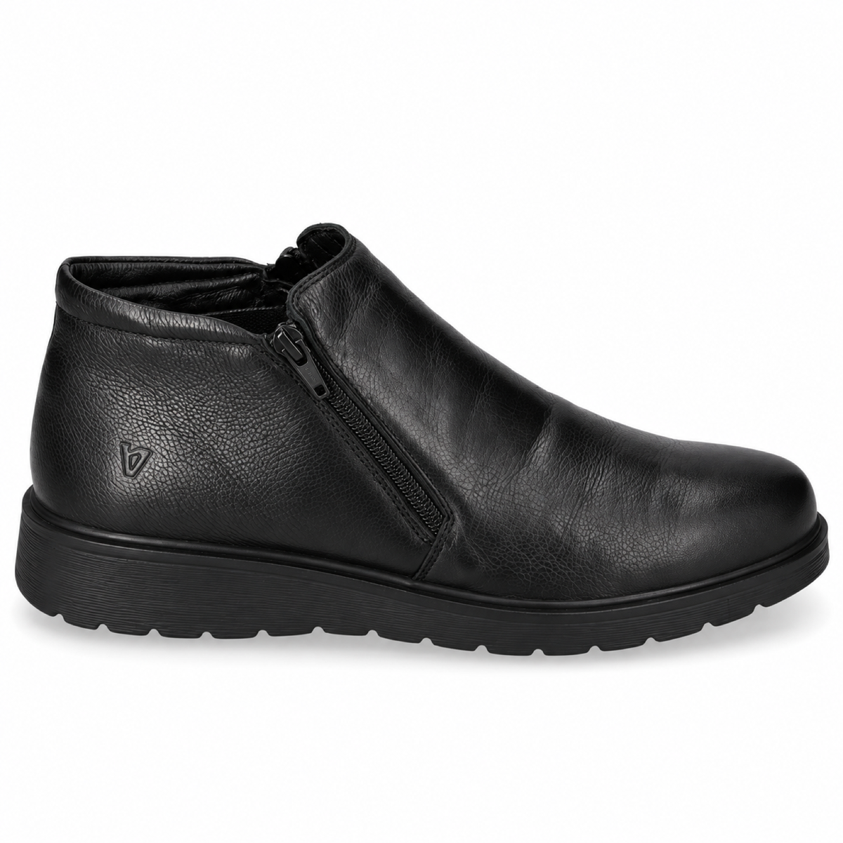 VALLEVERDE VJ837F — Polacchina uomo nera con zip laterale