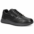Valleverde VY954W — Sneakers uomo in pelle nera con zip laterale