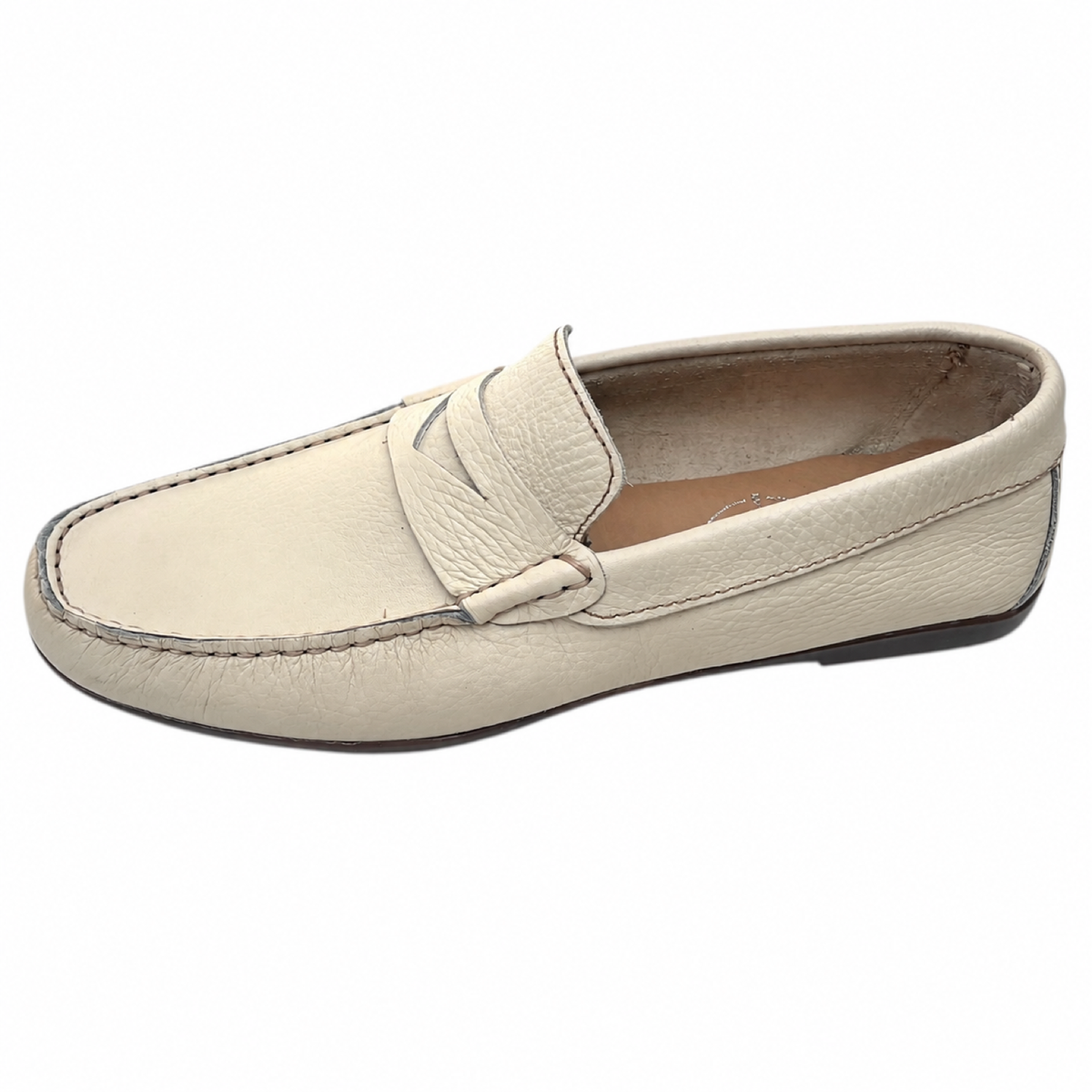 Crester 83431 — Mocassino Uomo in Pelle Avorio