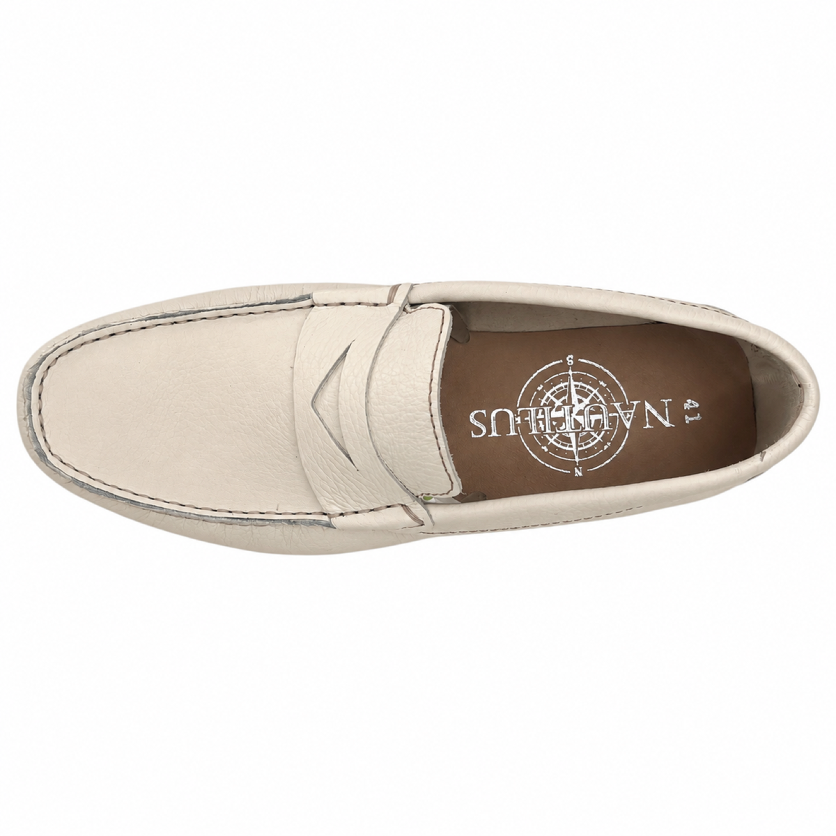 Crester 83431 — Mocassino Uomo in Pelle Avorio