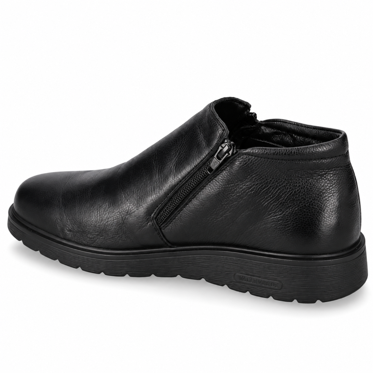 VALLEVERDE VJ837F — Polacchina uomo nera con zip laterale