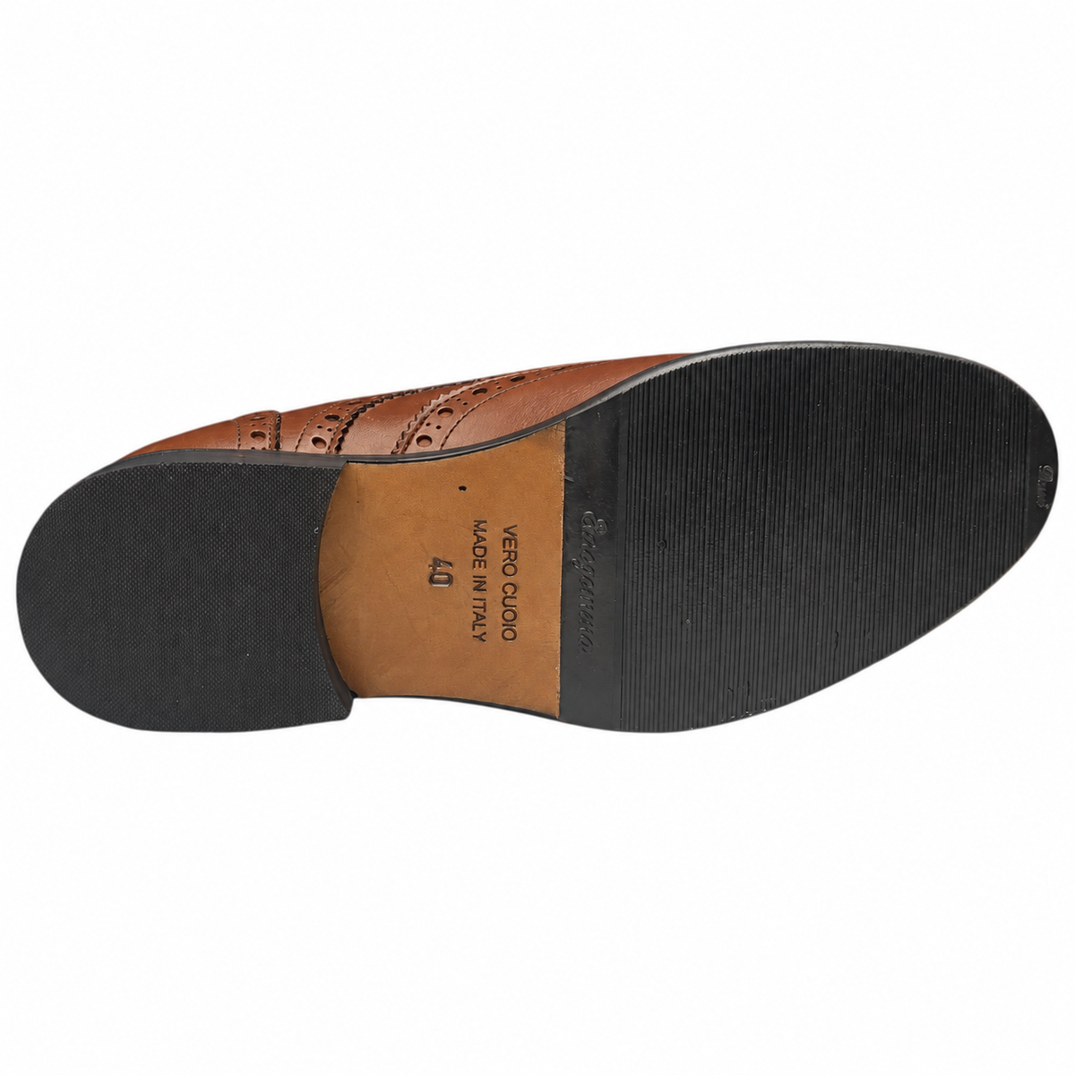 Antica Calzoleria Campana 612 — Derby Brogue Uomo Artigianale in Vitello Cuoio
