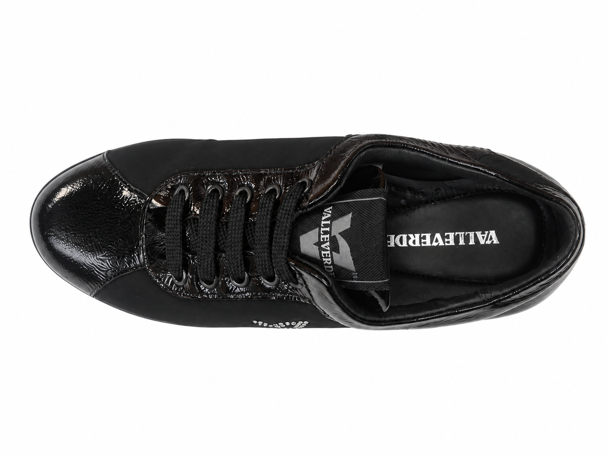 Valleverde VD204F — Sneaker donna con zeppa nera