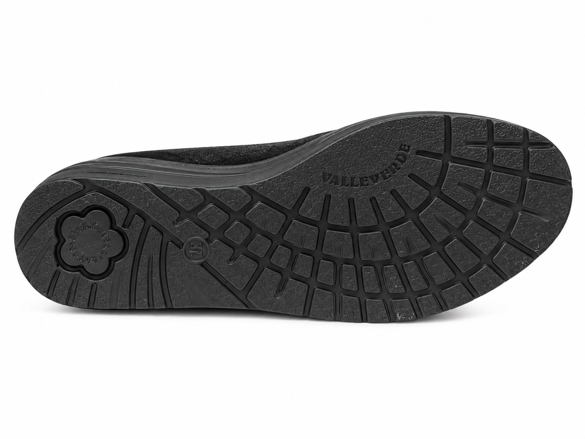 Valleverde VD204F — Sneaker donna con zeppa nera