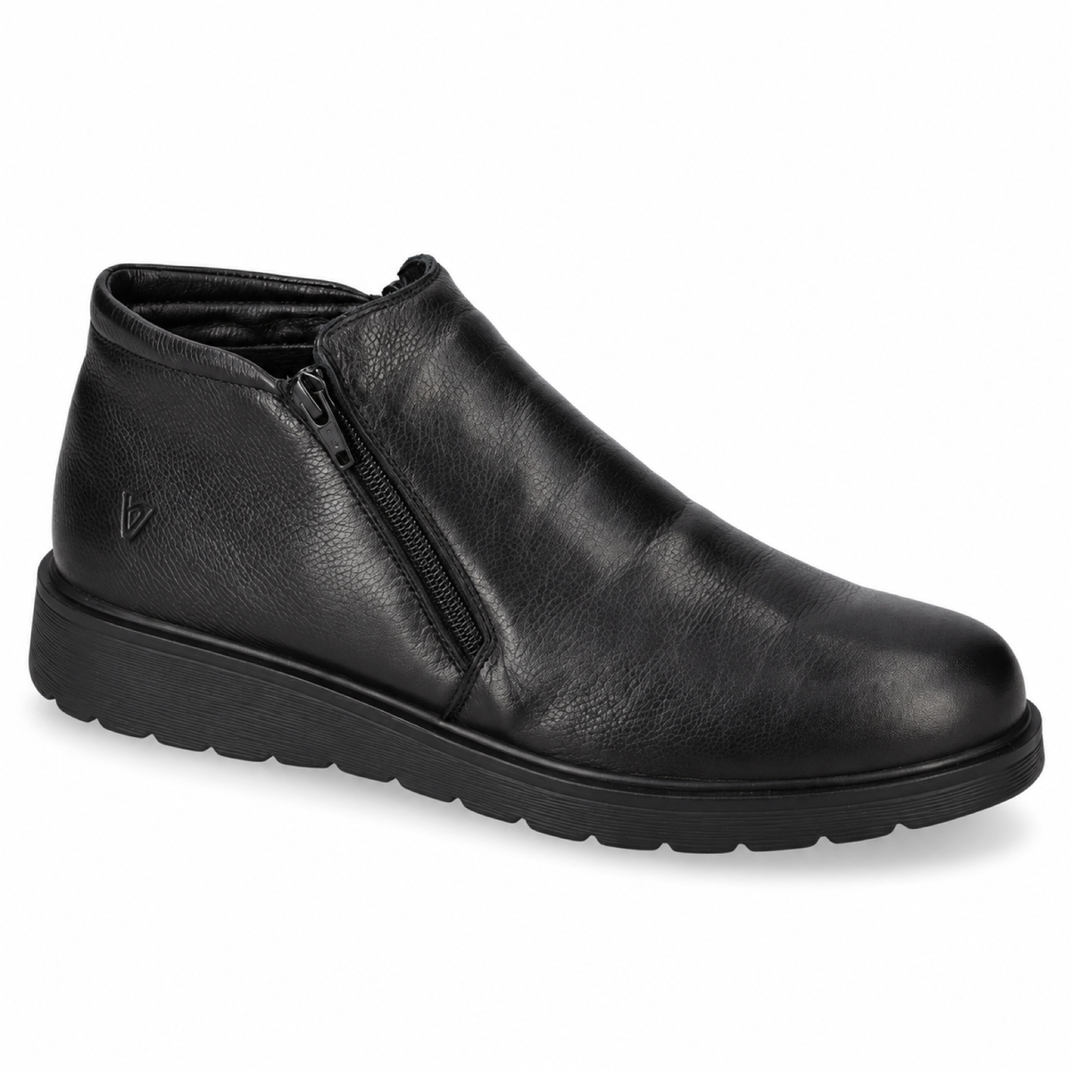 VALLEVERDE VJ837F — Polacchina uomo nera con zip laterale