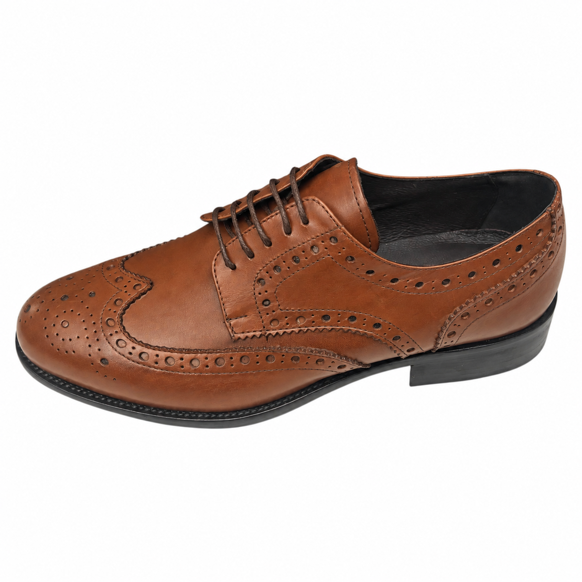 Antica Calzoleria Campana 612 — Derby Brogue Uomo Artigianale in Vitello Cuoio