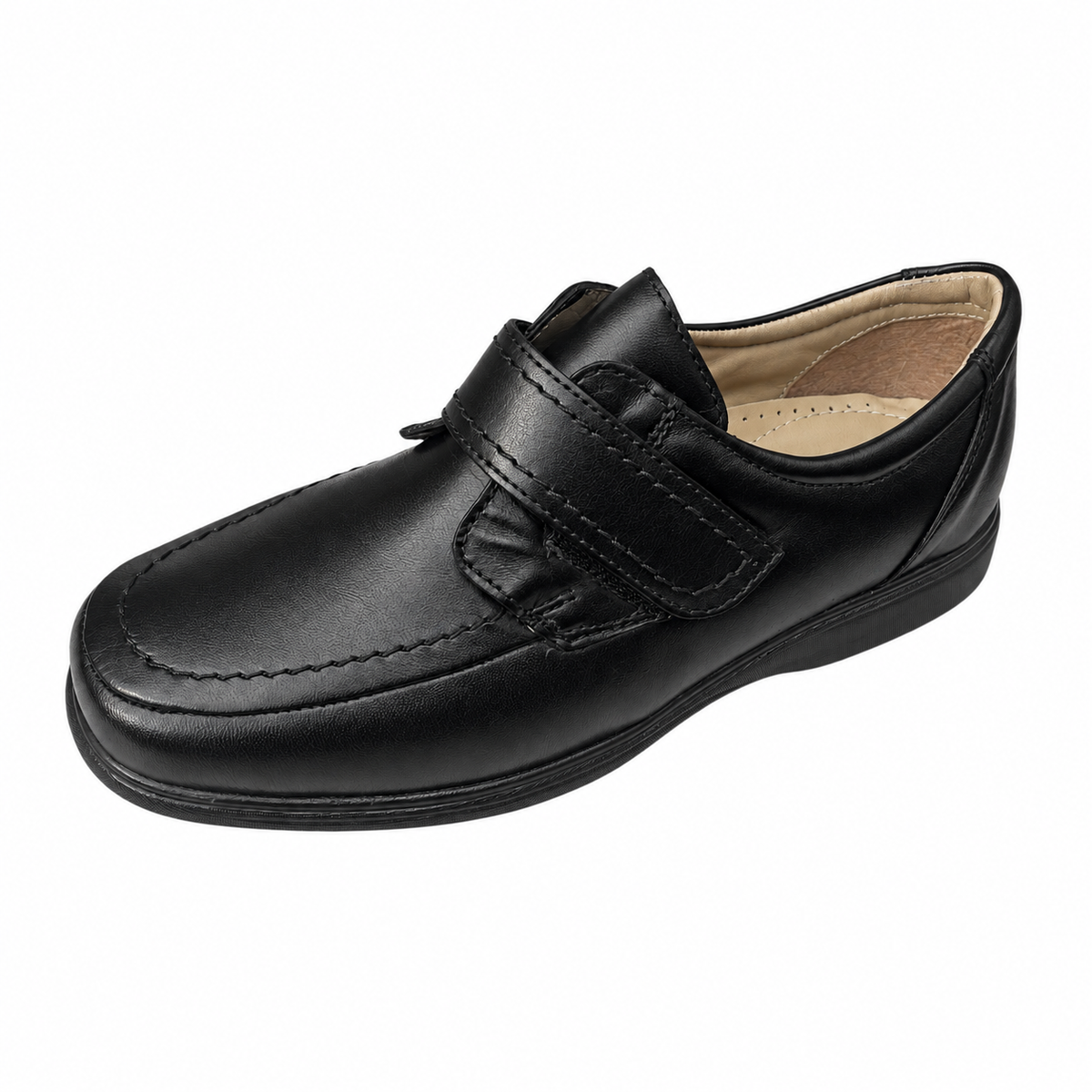 Alessandro Baroni 2975 — Mocassino uomo in nappa d’agnello nera con strappo
