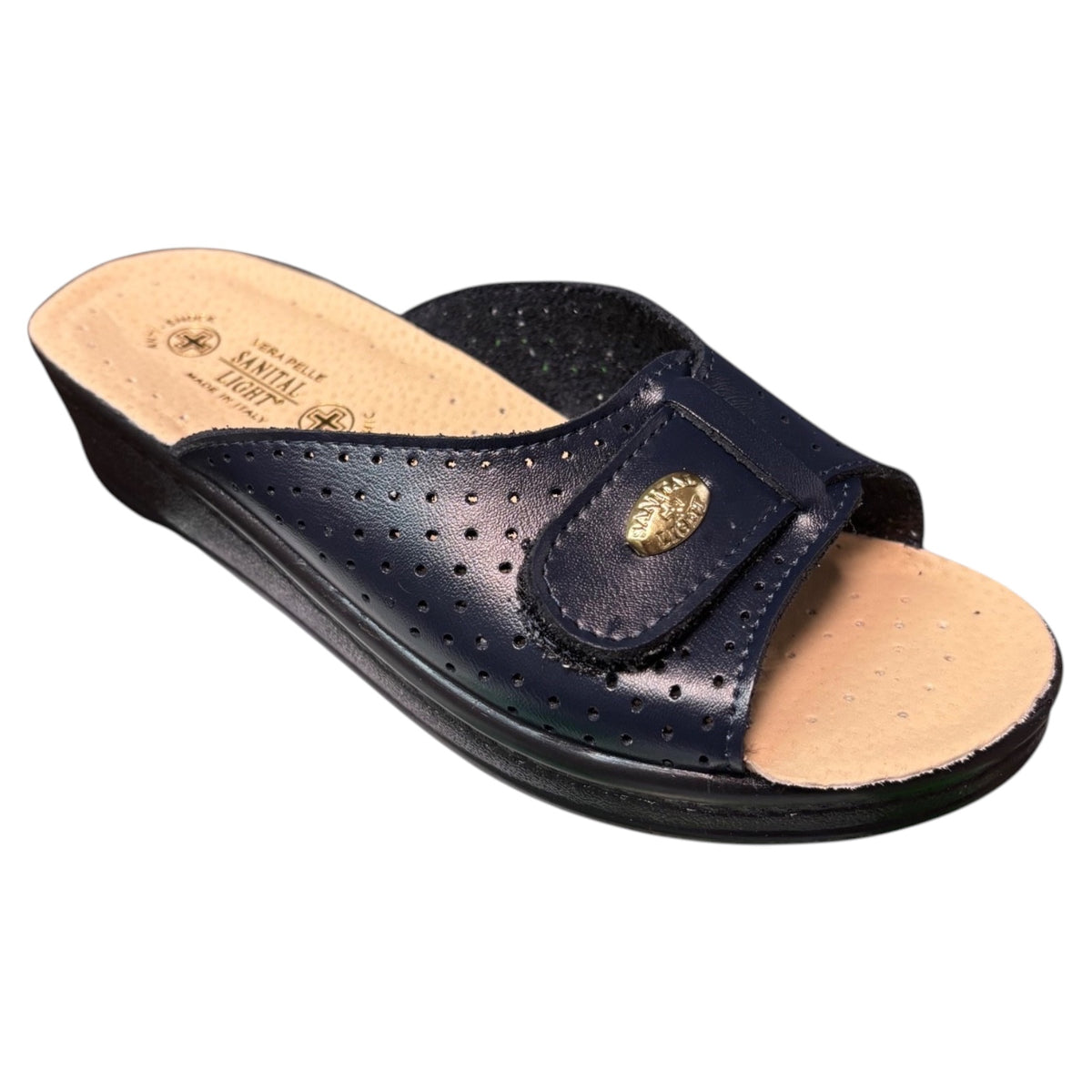 Sanital Light 1374 — Ciabatta Sanitaria Donna in Pelle con Strappo