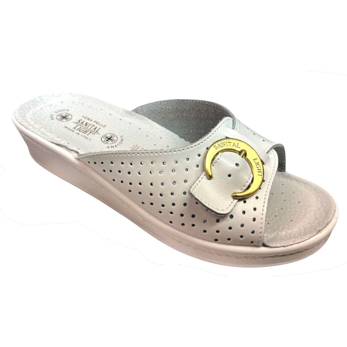 Sanital Light 1368 — Ciabatta Sanitaria Donna in Pelle con Fibbia