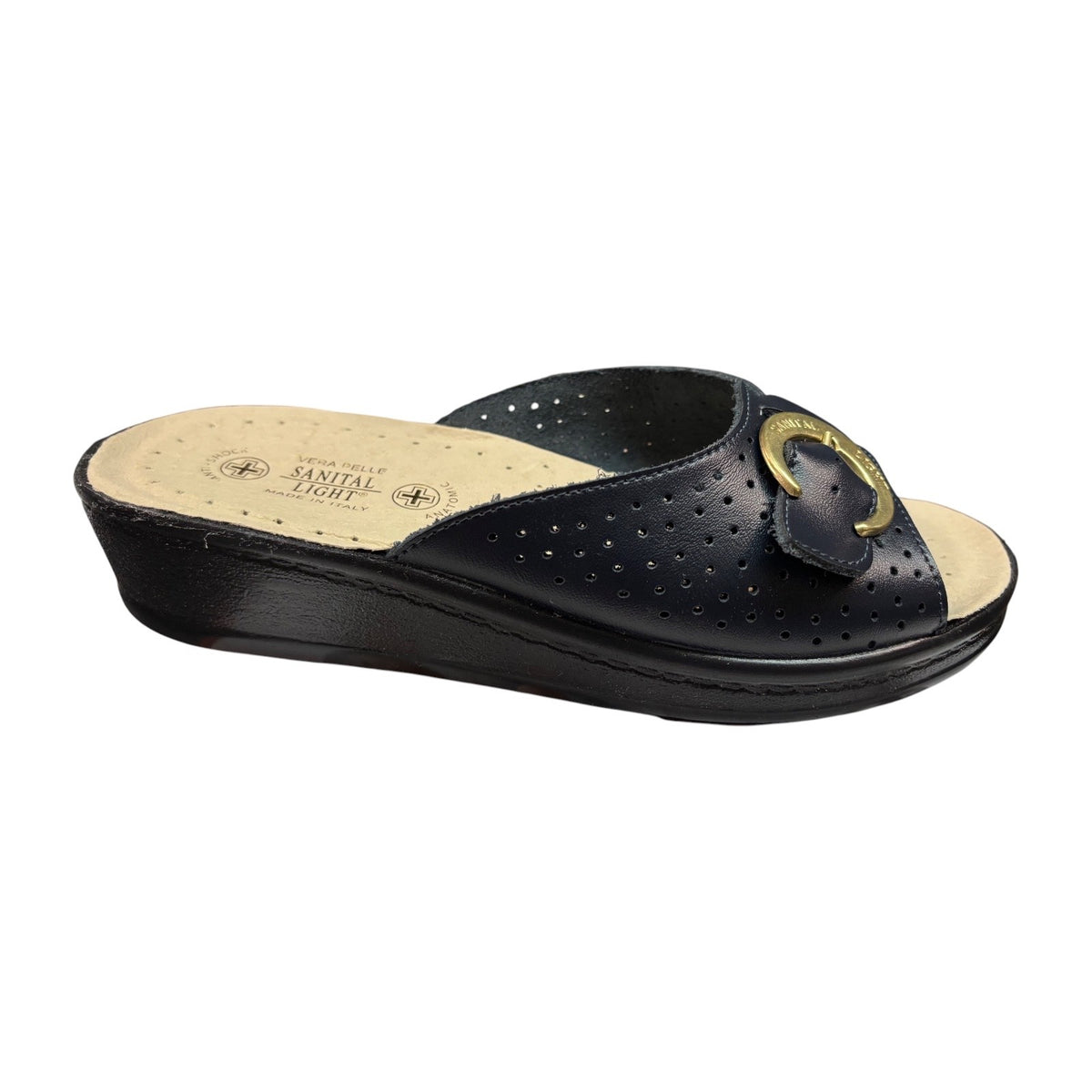 Sanital Light 1368 — Ciabatta Sanitaria Donna in Pelle con Fibbia