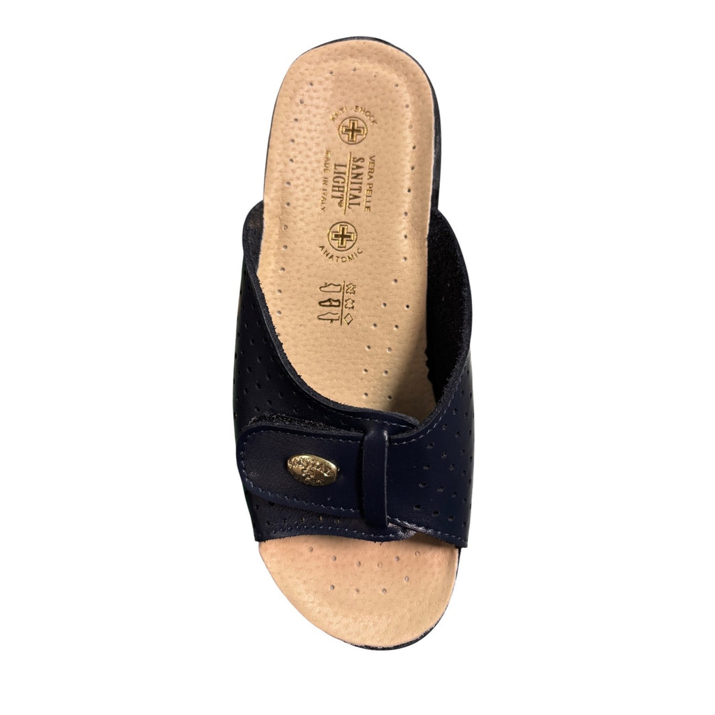 Sanital Light 1374 — Ciabatta Sanitaria Donna in Pelle con Strappo