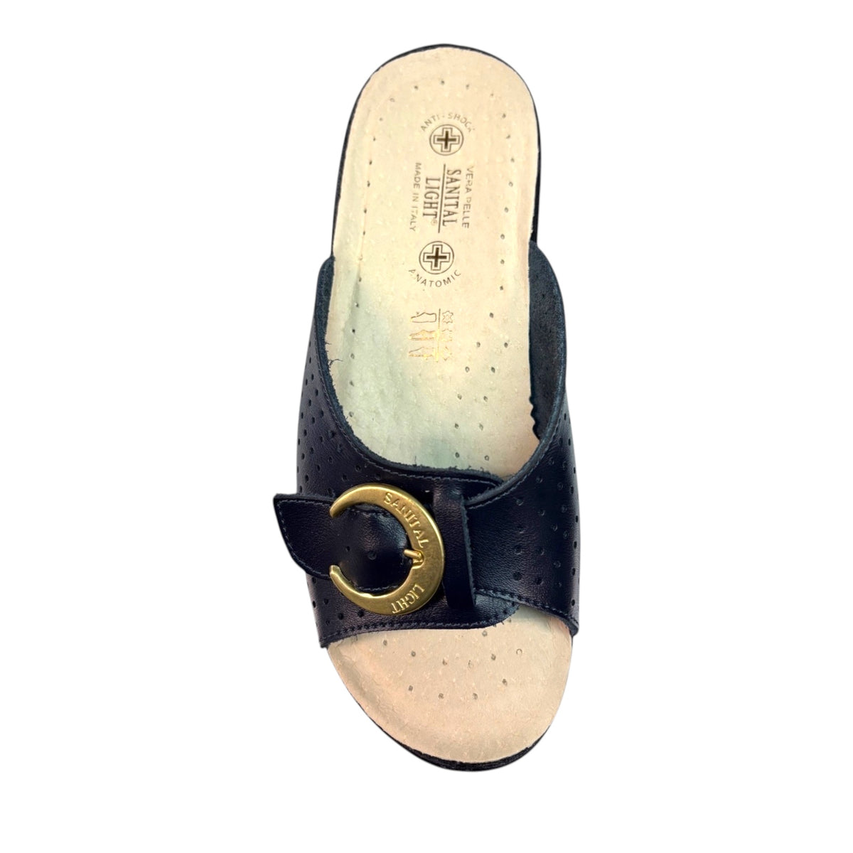Sanital Light 1368 — Ciabatta Sanitaria Donna in Pelle con Fibbia