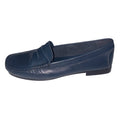 Bertone 2618 — Mocassino Donna in Pelle Blu Navy