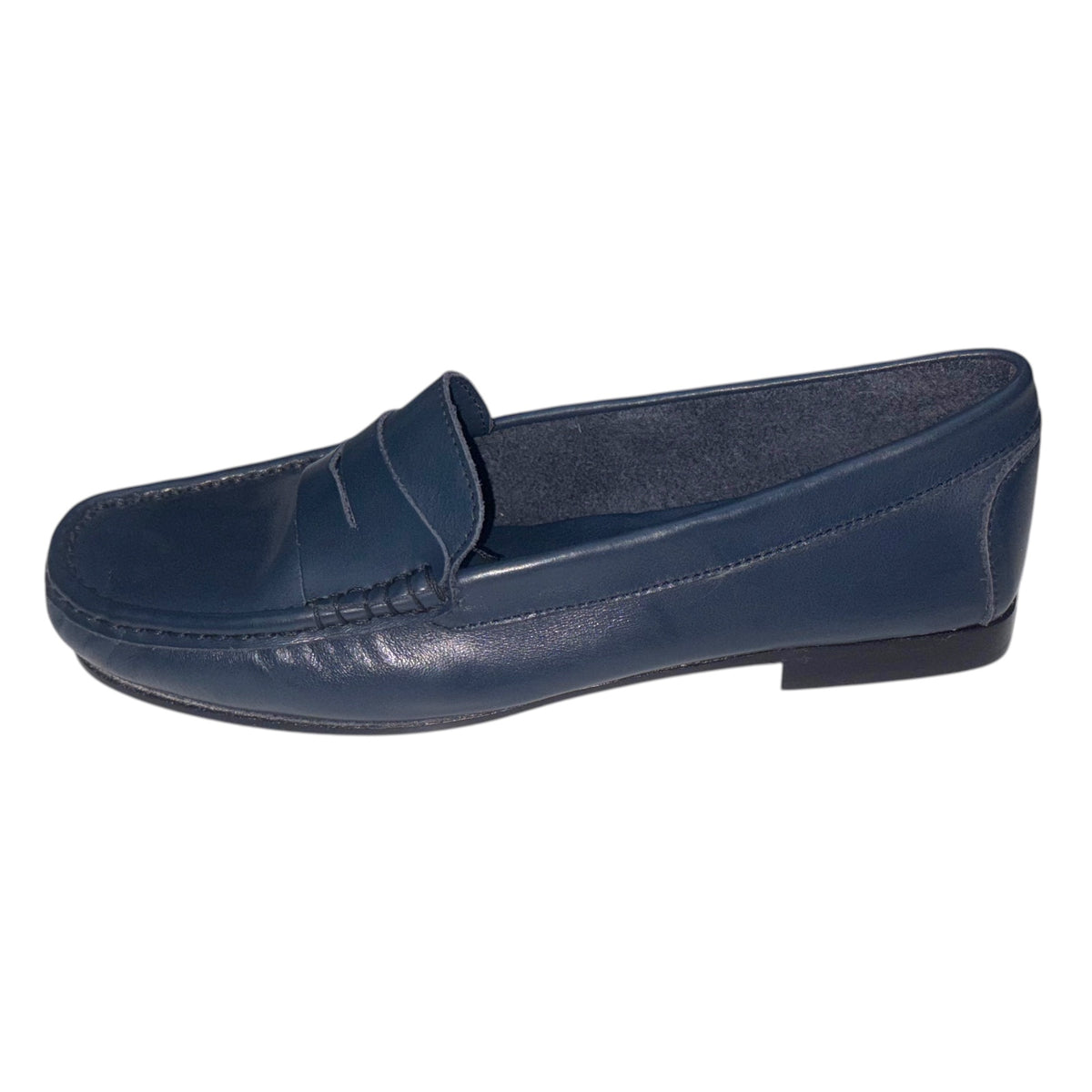 Bertone 2618 — Mocassino Donna in Pelle Blu Navy