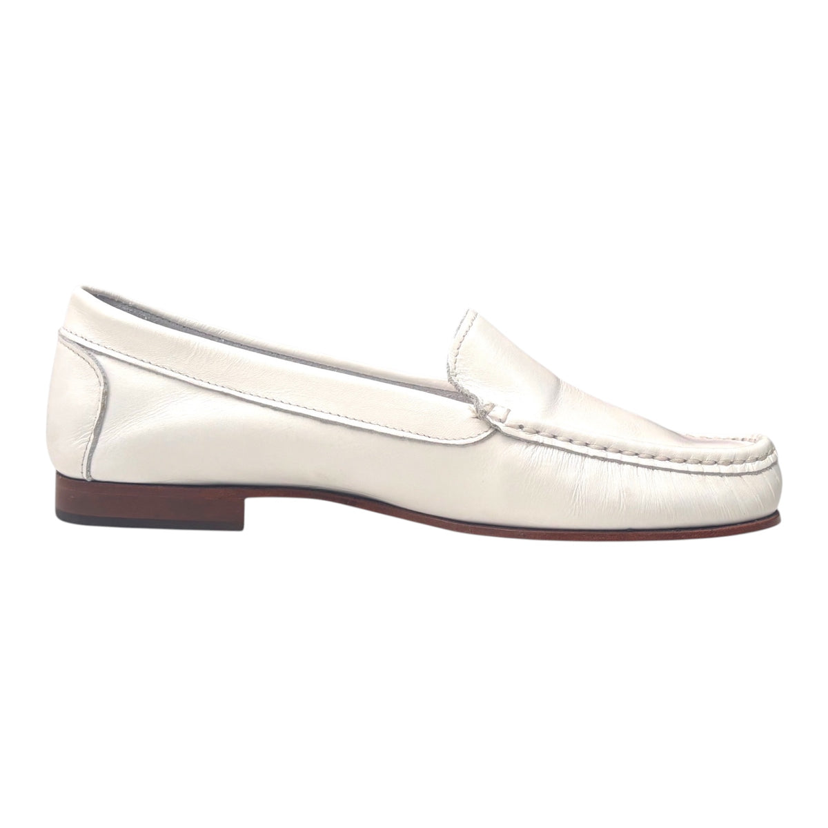 Bertone 320 — Mocassino Donna in Pelle di Vitello Bianco