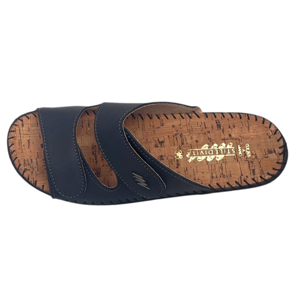 StilediVita 5514 — Ciabatta Donna con Zeppa e Strappi in Pelle
