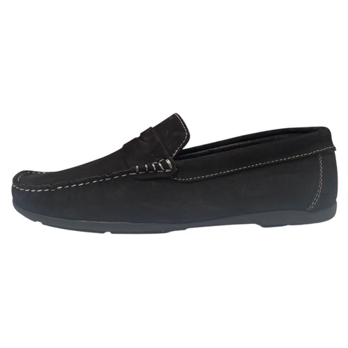 Air Force 80861 — Mocassino Uomo in Pelle Nabuk Nera