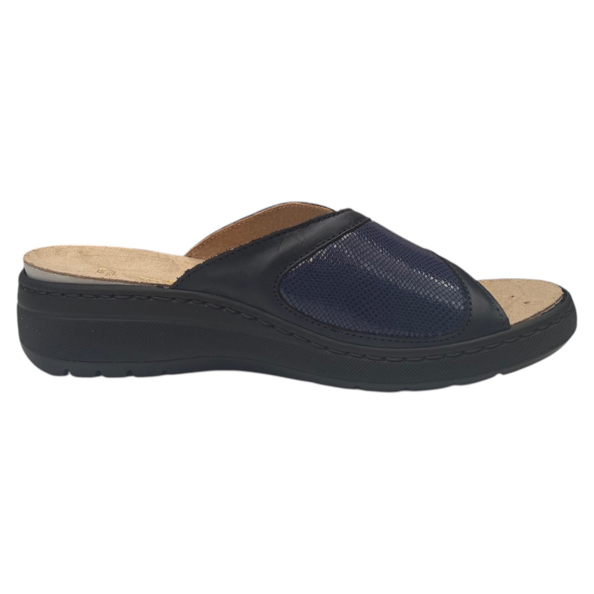 StilediVita 4672 — Ciabatta Donna con Strappo, Zeppa e Plantare Estraibile