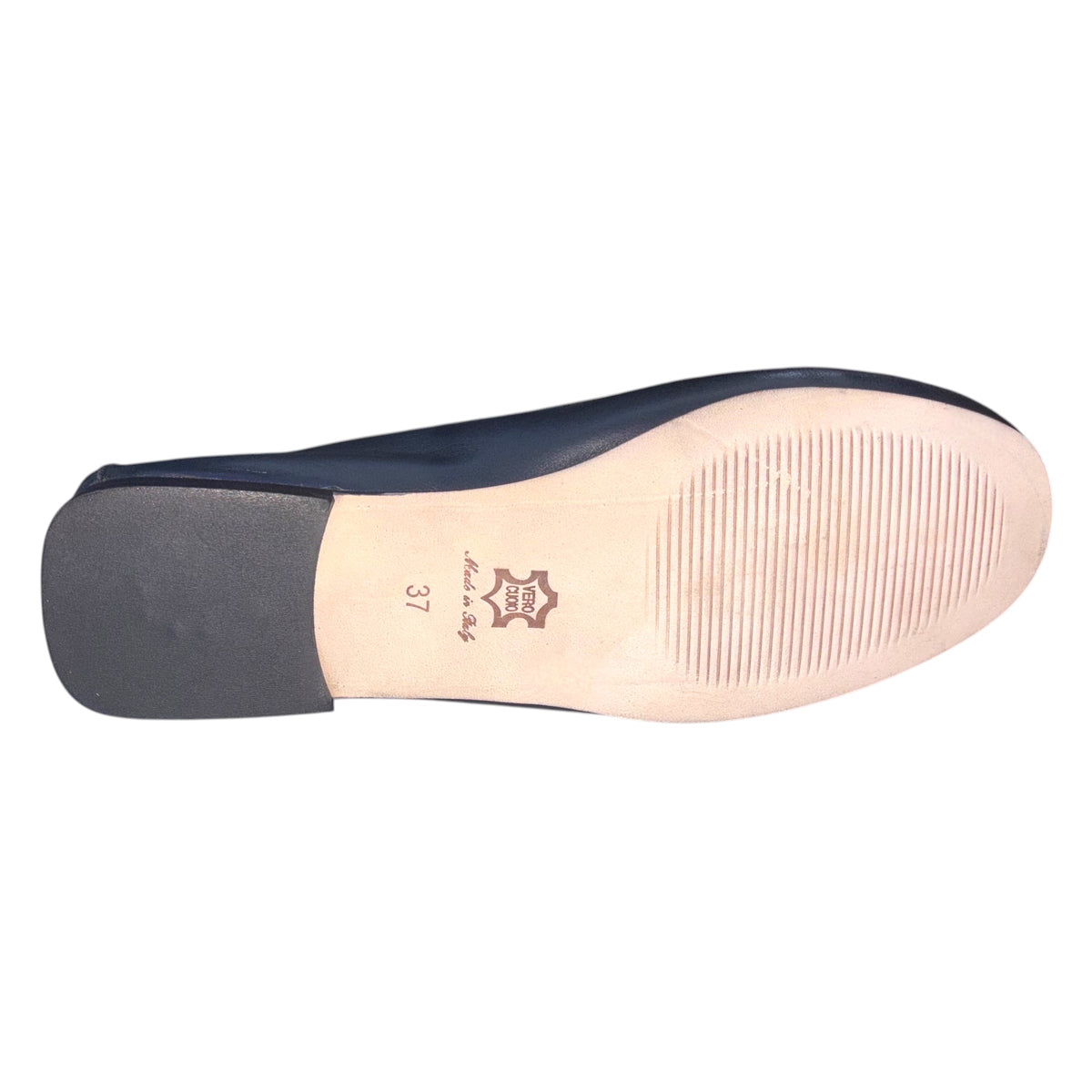 Bertone 2618 — Mocassino Donna in Pelle Blu Navy
