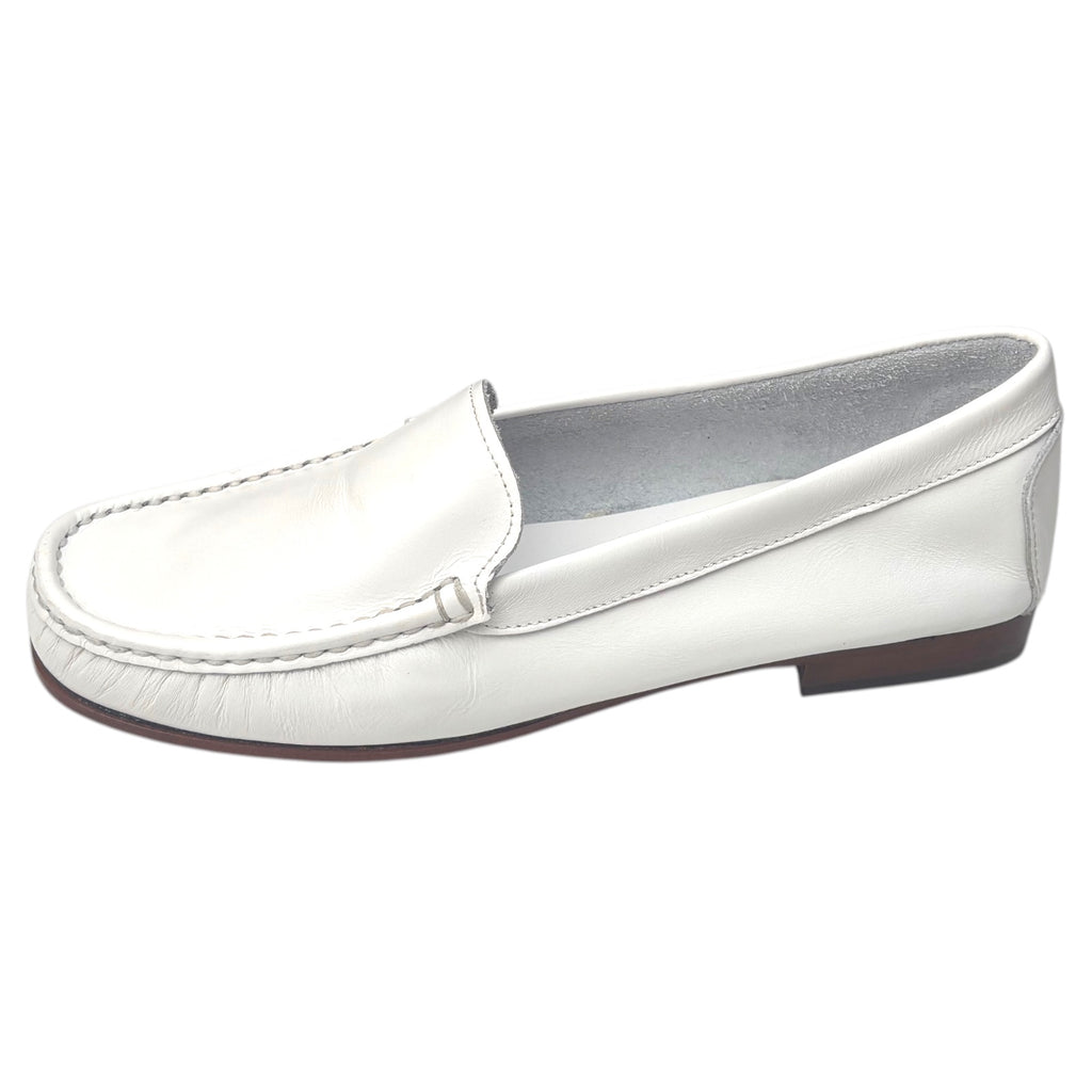 Bertone 320 — Mocassino Donna in Pelle di Vitello Bianco