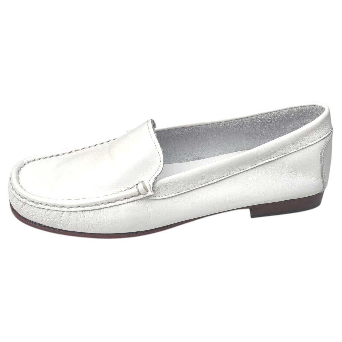Bertone 320 — Mocassino Donna in Pelle di Vitello Bianco