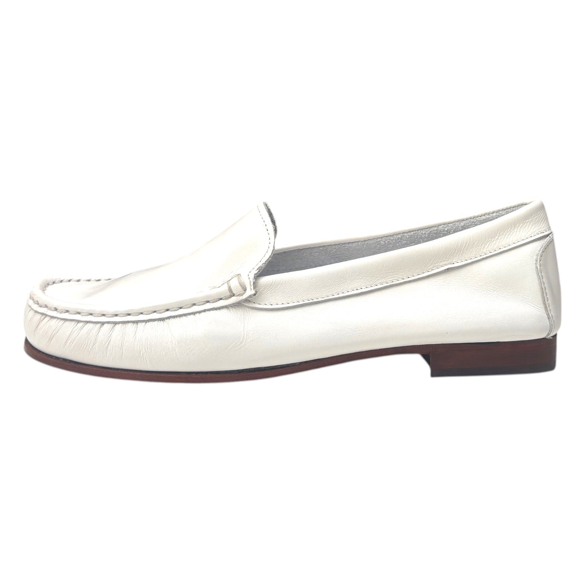 Bertone 320 — Mocassino Donna in Pelle di Vitello Bianco