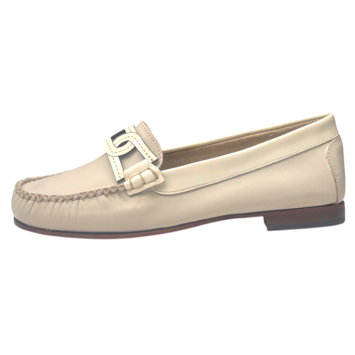 Bertone 326 — Mocassino Donna in Pelle Vaniglia