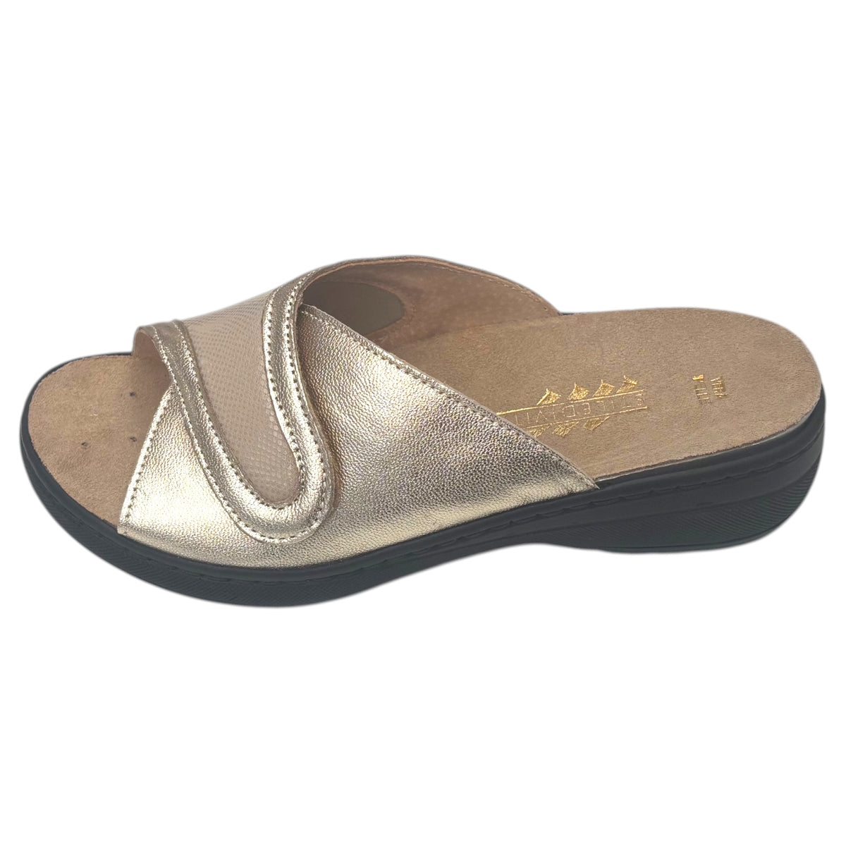 StilediVita 4672 — Ciabatta Donna con Strappo, Zeppa e Plantare Estraibile