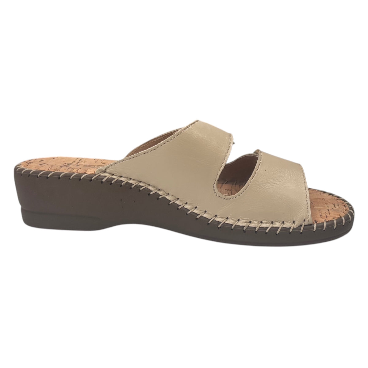 StilediVita 5514 — Ciabatta Donna con Zeppa e Strappi in Pelle