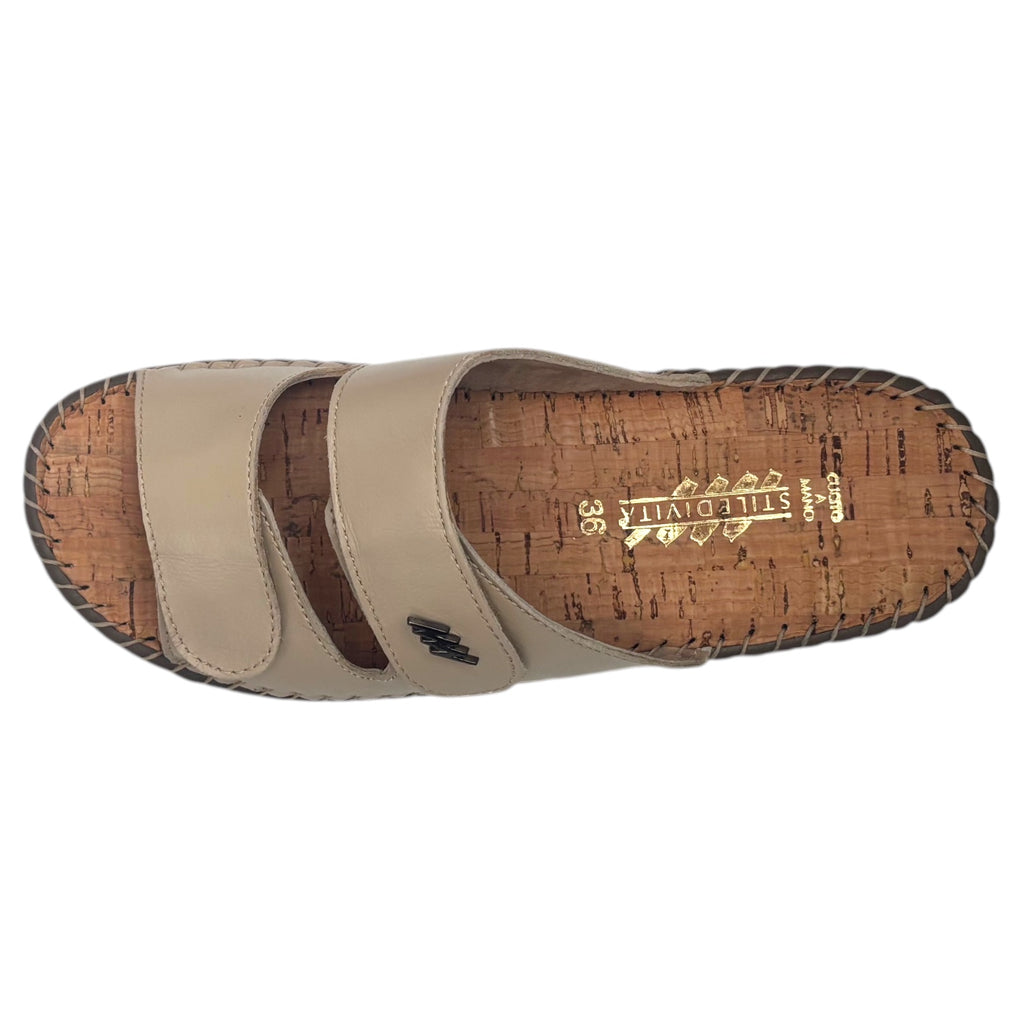 StilediVita 5514 — Ciabatta Donna con Zeppa e Strappi in Pelle