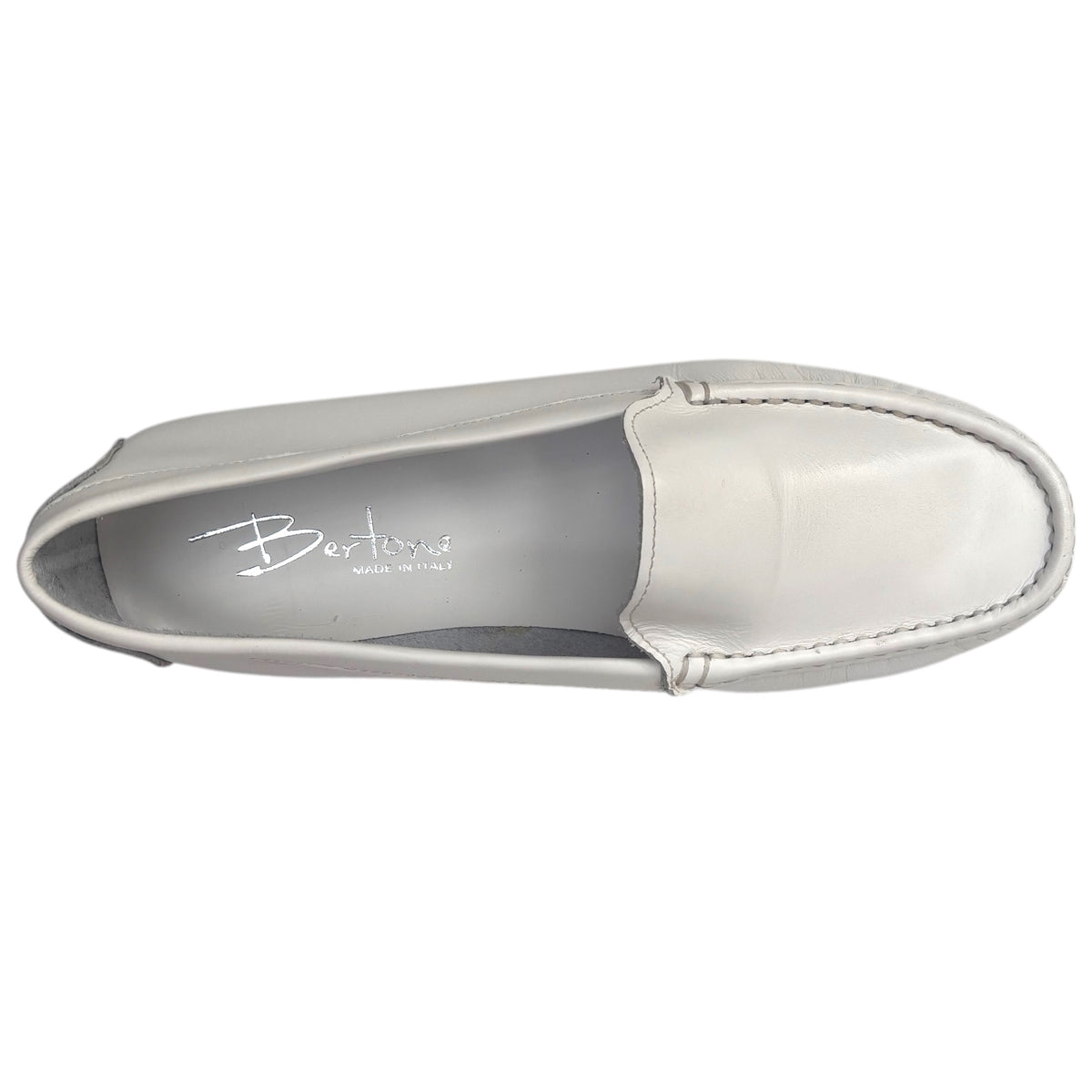 Bertone 320 — Mocassino Donna in Pelle di Vitello Bianco