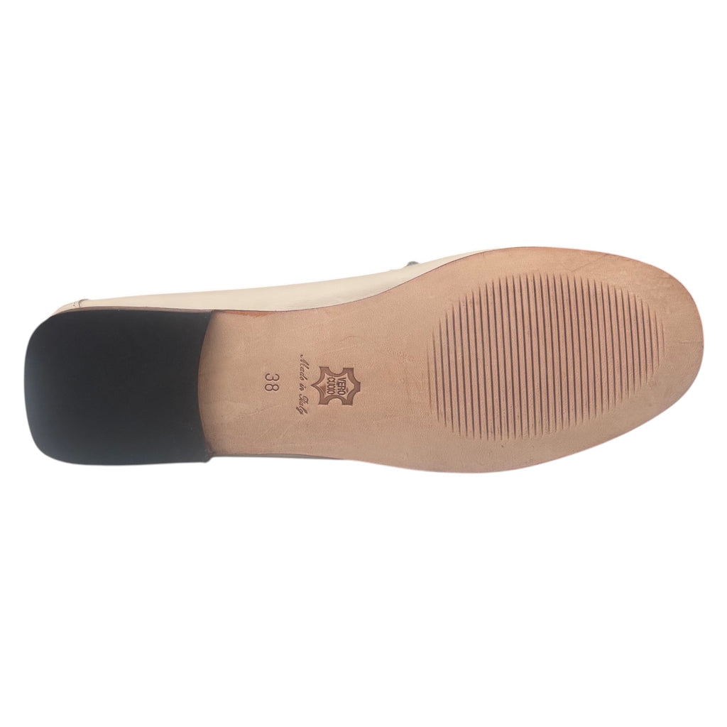 Bertone 326 — Mocassino Donna in Pelle Vaniglia