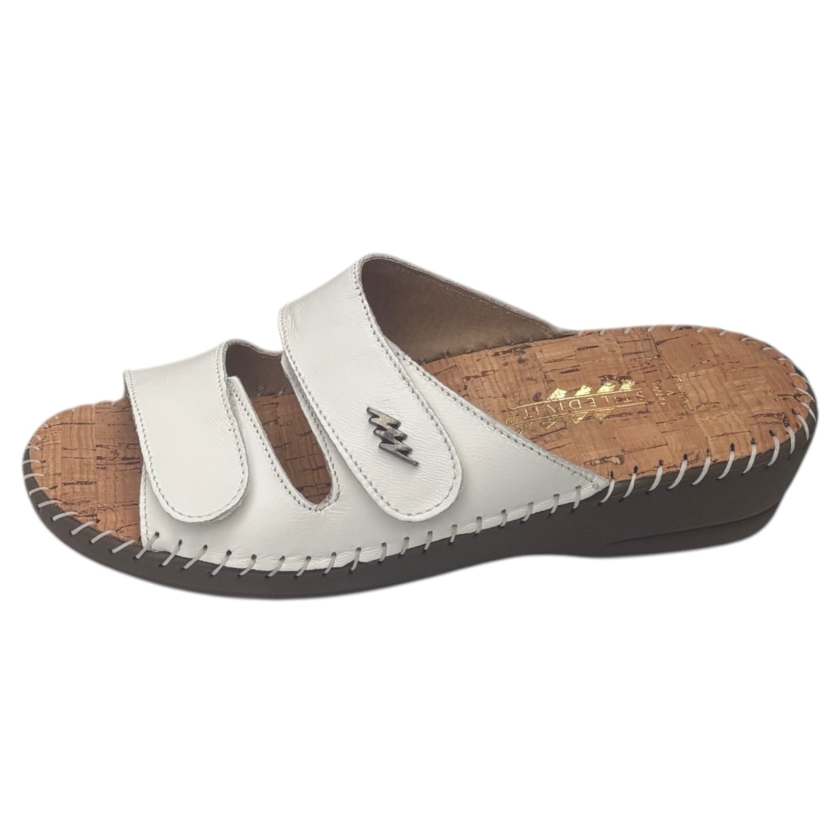 StilediVita 5514 — Ciabatta Donna con Zeppa e Strappi in Pelle