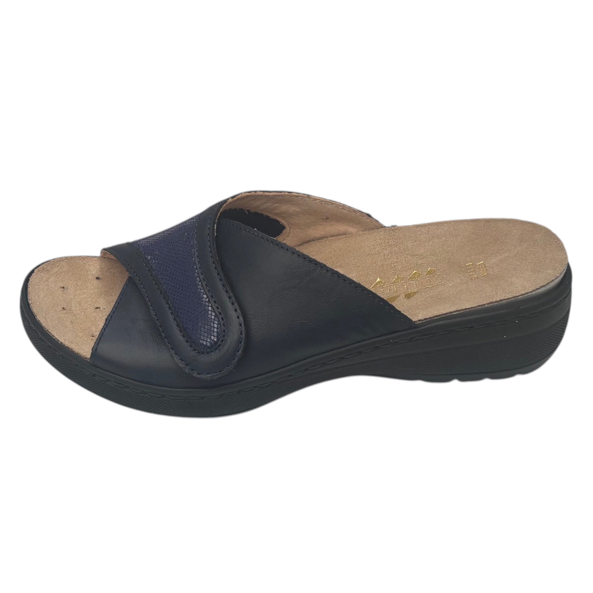 StilediVita 4672 — Ciabatta Donna con Strappo, Zeppa e Plantare Estraibile