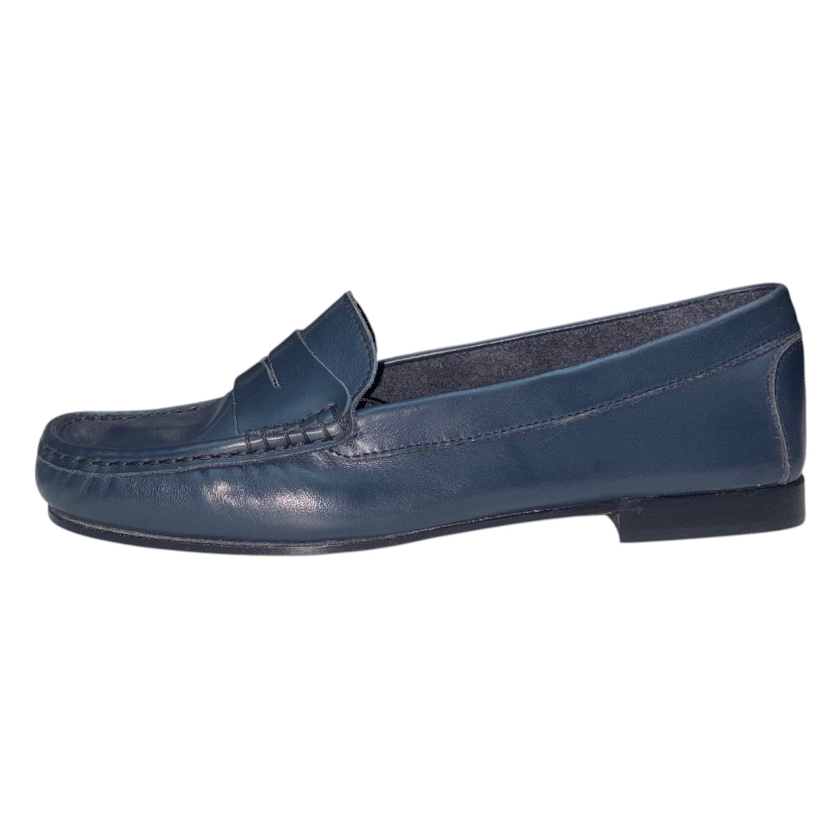 Bertone 2618 — Mocassino Donna in Pelle Blu Navy
